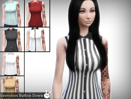 Sleeveless Button Down