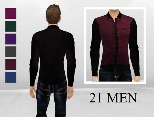 Bi-Color Long Sleeve Shirt