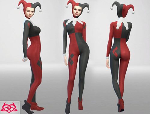 Set Hat/Outfit/Shoes Harley Quinn