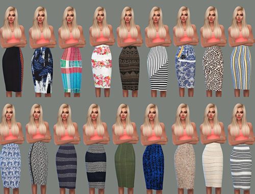 Pencil Skirt Set 02