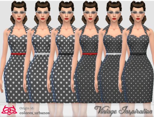 Recolor Pin Up dress lunares 2