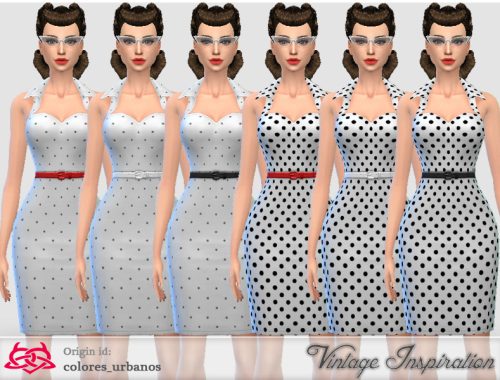 Recolor Pin Up dress lunares 2
