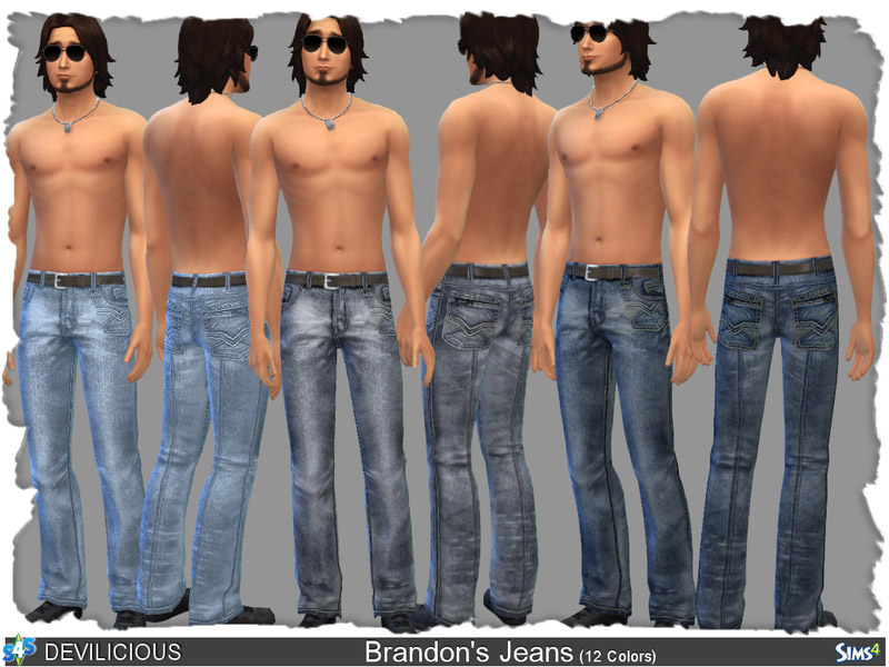 Brandons Jeans (12 Colors) - The Sims 4 Catalog