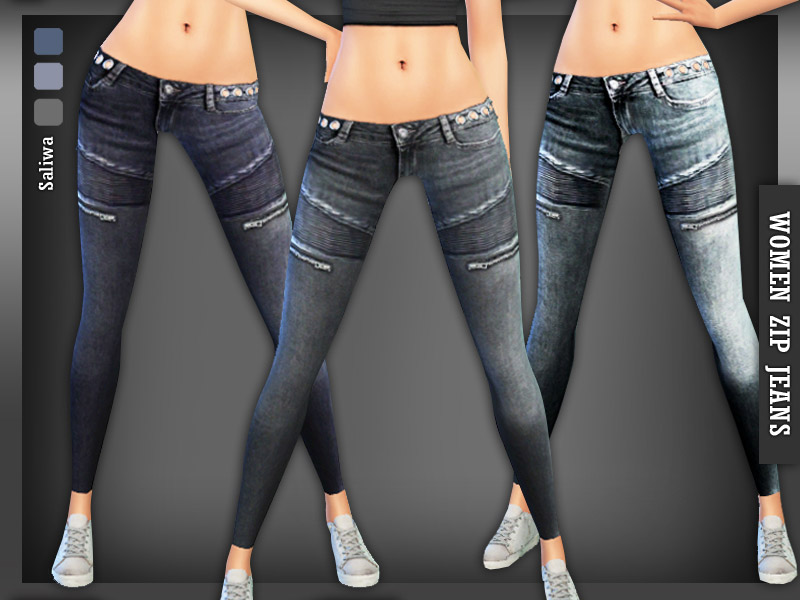 Designer Zip Jeans - The Sims 4 Catalog