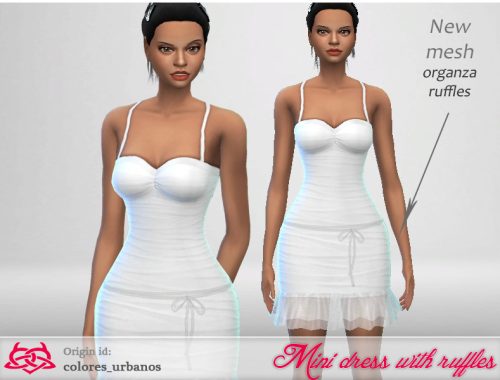 Mini dress with ruffles