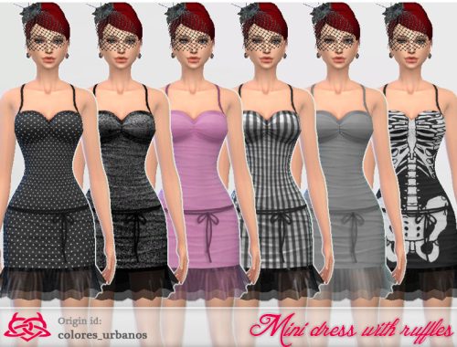 Mini dress with ruffles