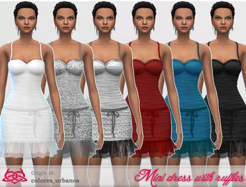 Mini dress with ruffles