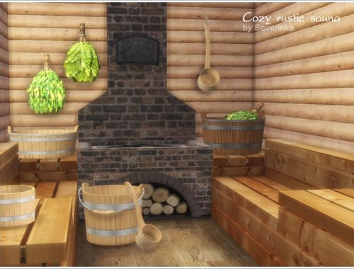Cozy rustic sauna