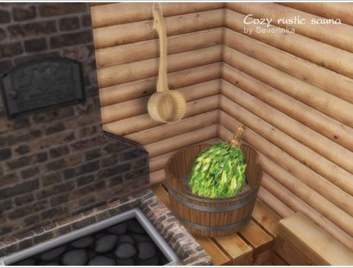 Cozy rustic sauna