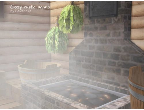 Cozy rustic sauna