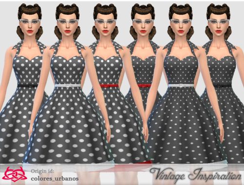 Recolor Rockabilly Dress4 lunares 2