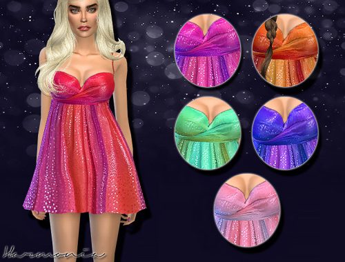Sparkle Chiffon Babydoll Dress