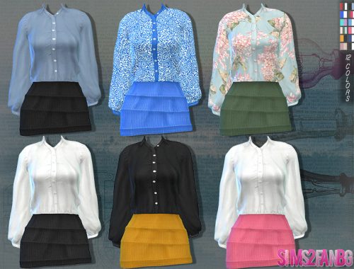 89 - Mini skirt and shirt