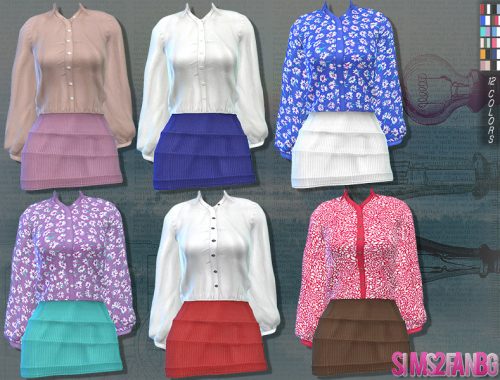 89 - Mini skirt and shirt