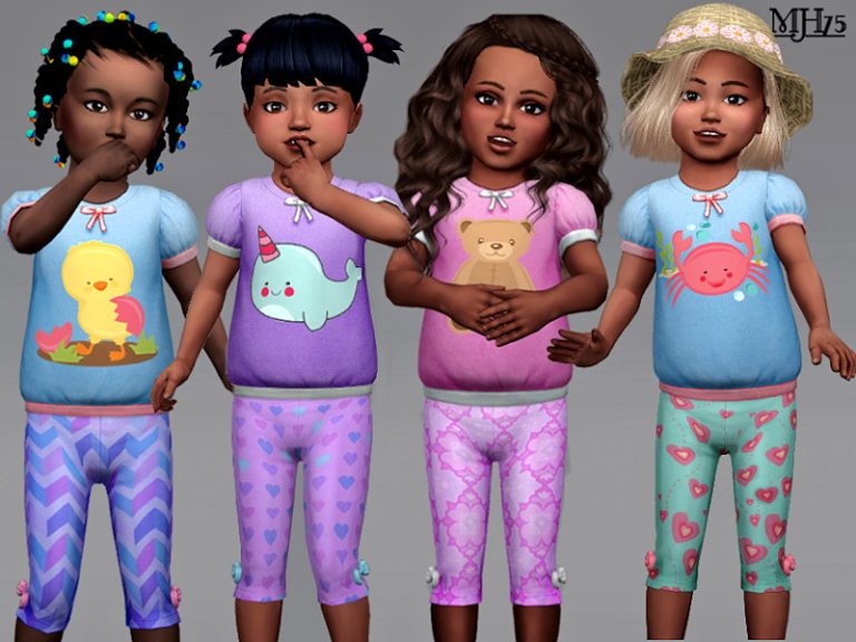 S4 Toddler Outfit (Set-8 Versions) - The Sims 4 Catalog