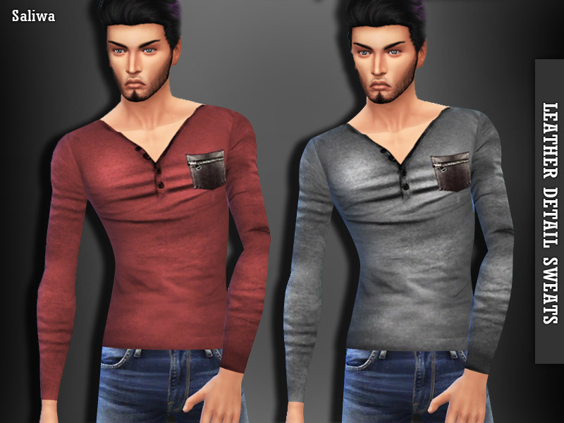 Leather Detail Tops - The Sims 4 Catalog