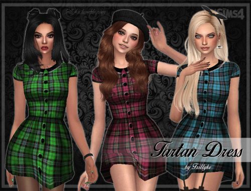 Trillyke - Tartan Dress - mesh needed