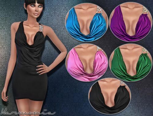 Draped Neck Bodycon Dress