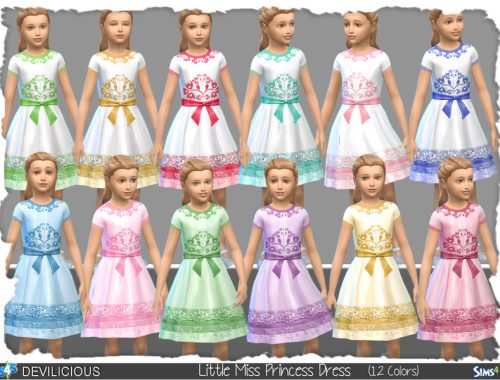 Little Miss Princess Dress (12 Colors)