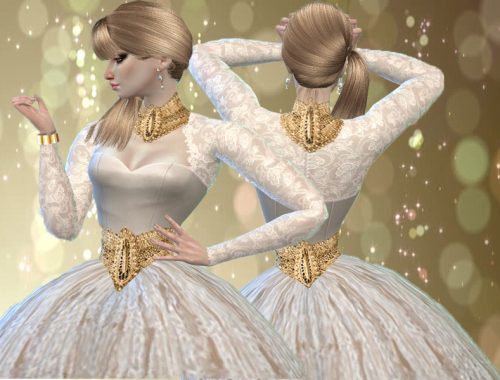 Lace off white Ball Gown-Mesh needed