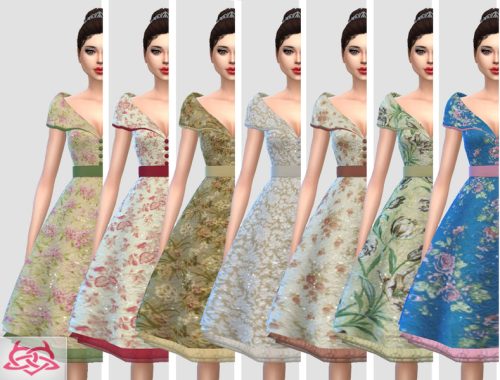 Paloma dress RECOLOR floral (Needs mesh)