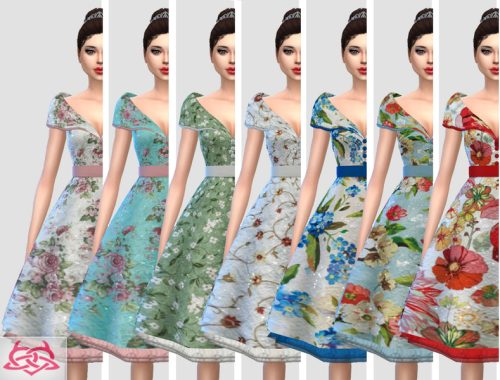 Paloma dress RECOLOR floral (Needs mesh)