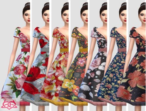 Paloma dress RECOLOR floral (Needs mesh)