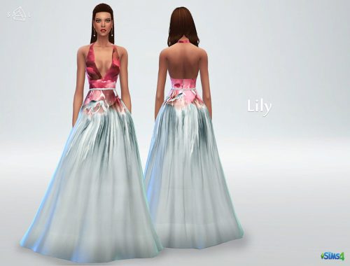 Floral printed gown set