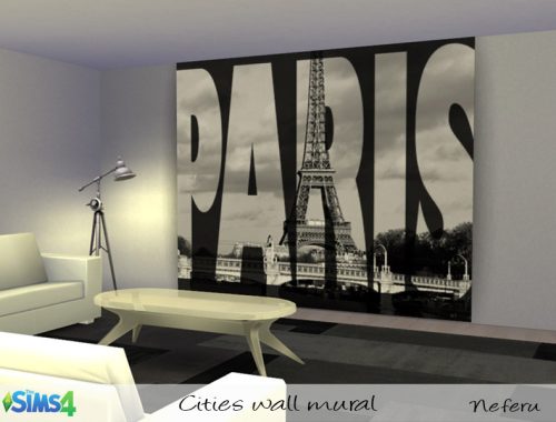 Cities wall mural