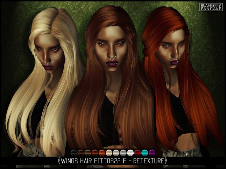 Blahberry Pancake - Wings Hair EITTO822 F - Retexture - The Sims 4 Catalog