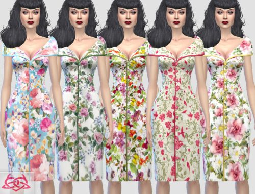 Paloma dress v. Tubo RECOLOR floral (Needs mesh)