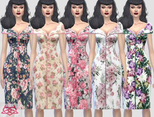 Paloma dress v. Tubo RECOLOR floral (Needs mesh)