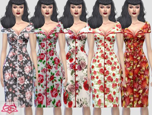 Paloma dress v. Tubo RECOLOR floral (Needs mesh)