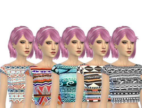 Aztec Printed Crop Top