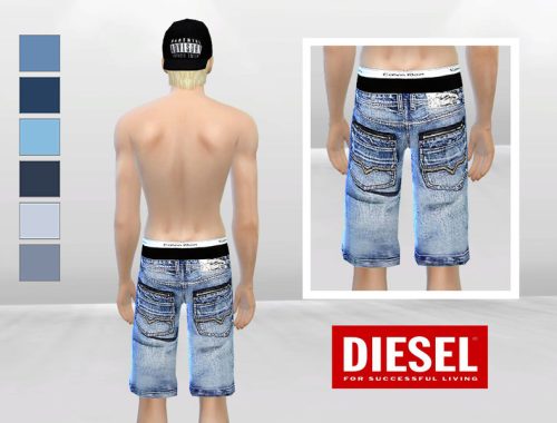 Down Under Low-Waist Denim Shorts