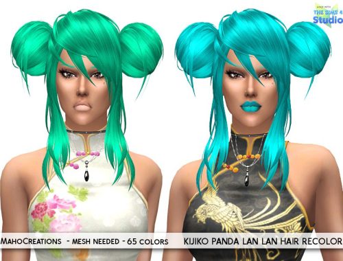Kijiko Panda Lan Lan Hair Recolor - mesh needed