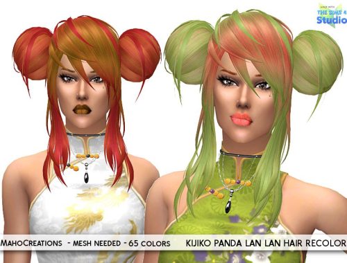 Kijiko Panda Lan Lan Hair Recolor - mesh needed