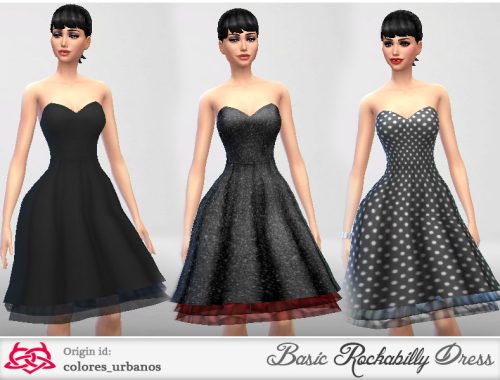 Basic Rockabilly Dress Strapless