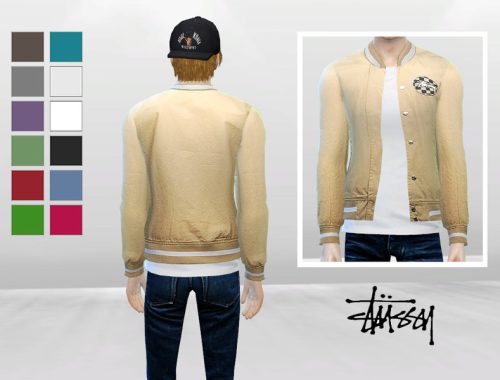 Check Varsity Baseball Jacket