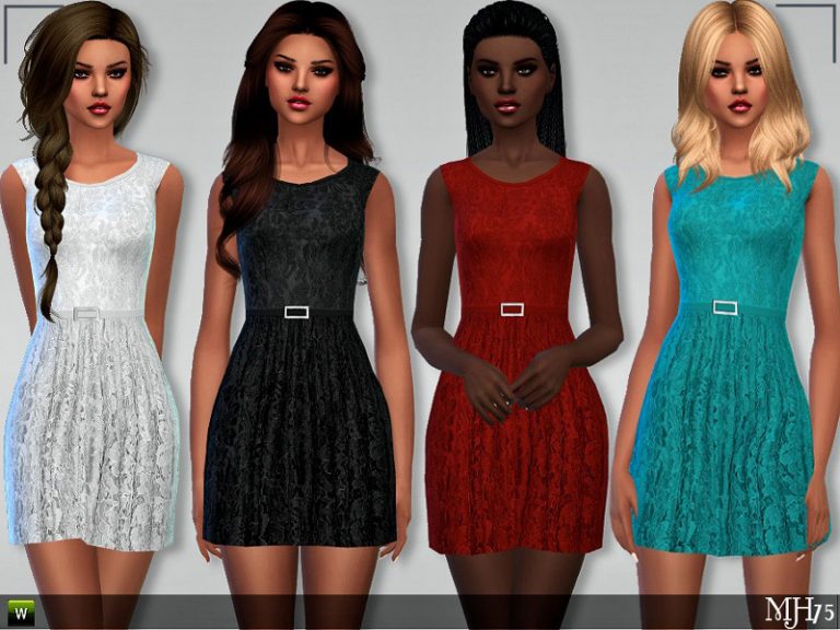 S4 Chic Lace Dress - The Sims 4 Catalog