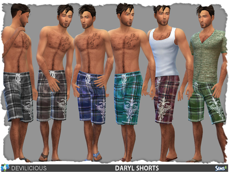 Shorts/Bermuda DARYL - The Sims 4 Catalog