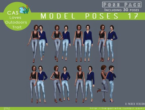 Model poses 17 Posepack and CAS