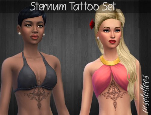 Sternum Tattoo Set