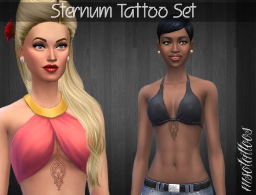 Sternum Tattoo Set