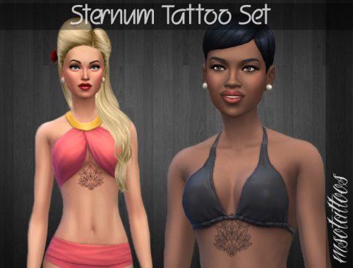 Sternum Tattoo Set