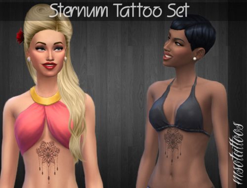 Sternum Tattoo Set