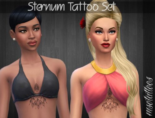 Sternum Tattoo Set