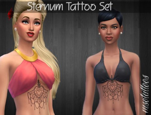 Sternum Tattoo Set