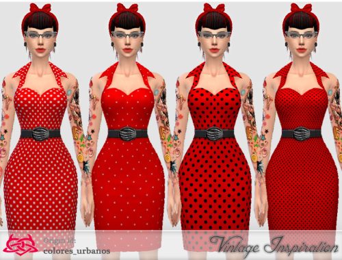 Recolor Pin Up dress lunares 1