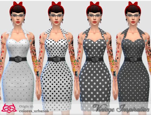 Recolor Pin Up dress lunares 1